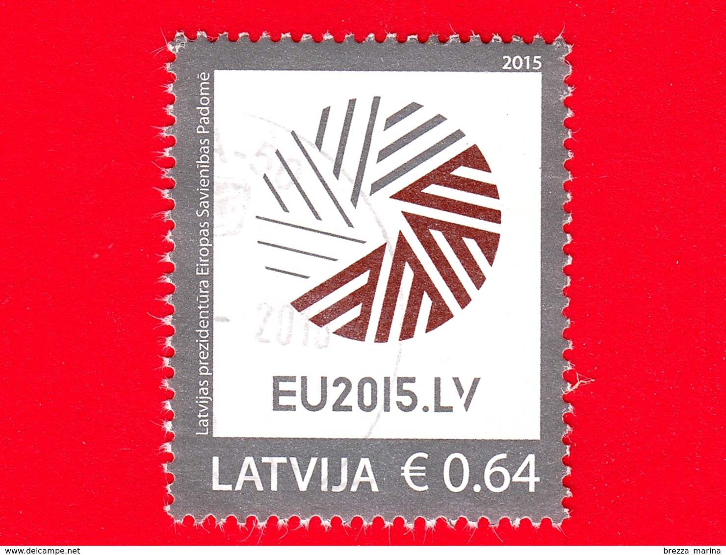 LETTONIA - LATVIJA - Usato - 2015 - Unione Europea - Consiglio D'Europa, Presidenza Lettone - 0.64 - Lettonia