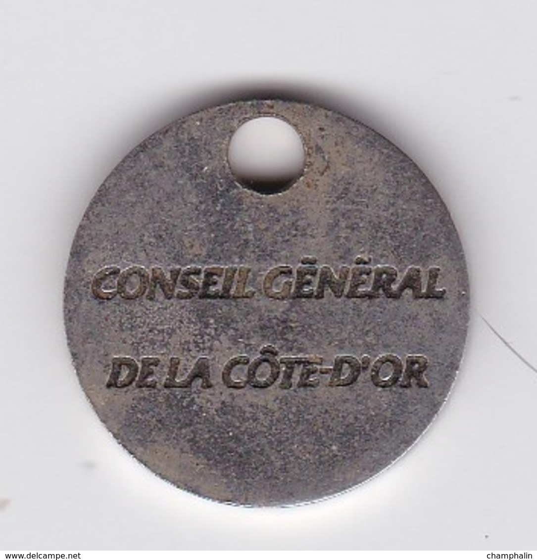 Jeton De Caddie En Métal - Conseil Général De La Côte D'Or (21) - Trolley Token/Shopping Trolley Chip