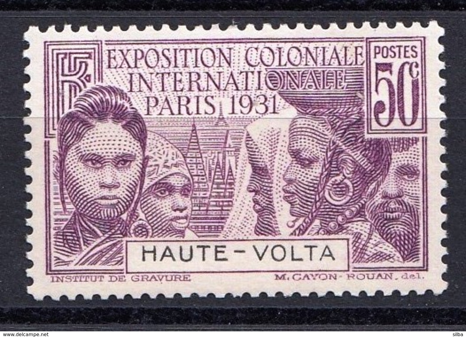 Upper Volta 1931 / International Colonial Exhibition - Paris, France / MINT Mi 67 - Nuovi