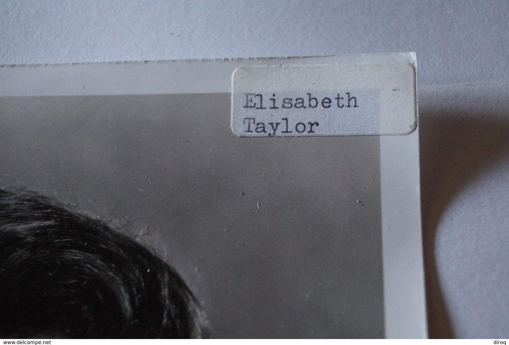 RARE Photo Avec Autographe Original Elisabeth Taylor ,18 Cm. Sur 12,5 Cm - Autres & Non Classés