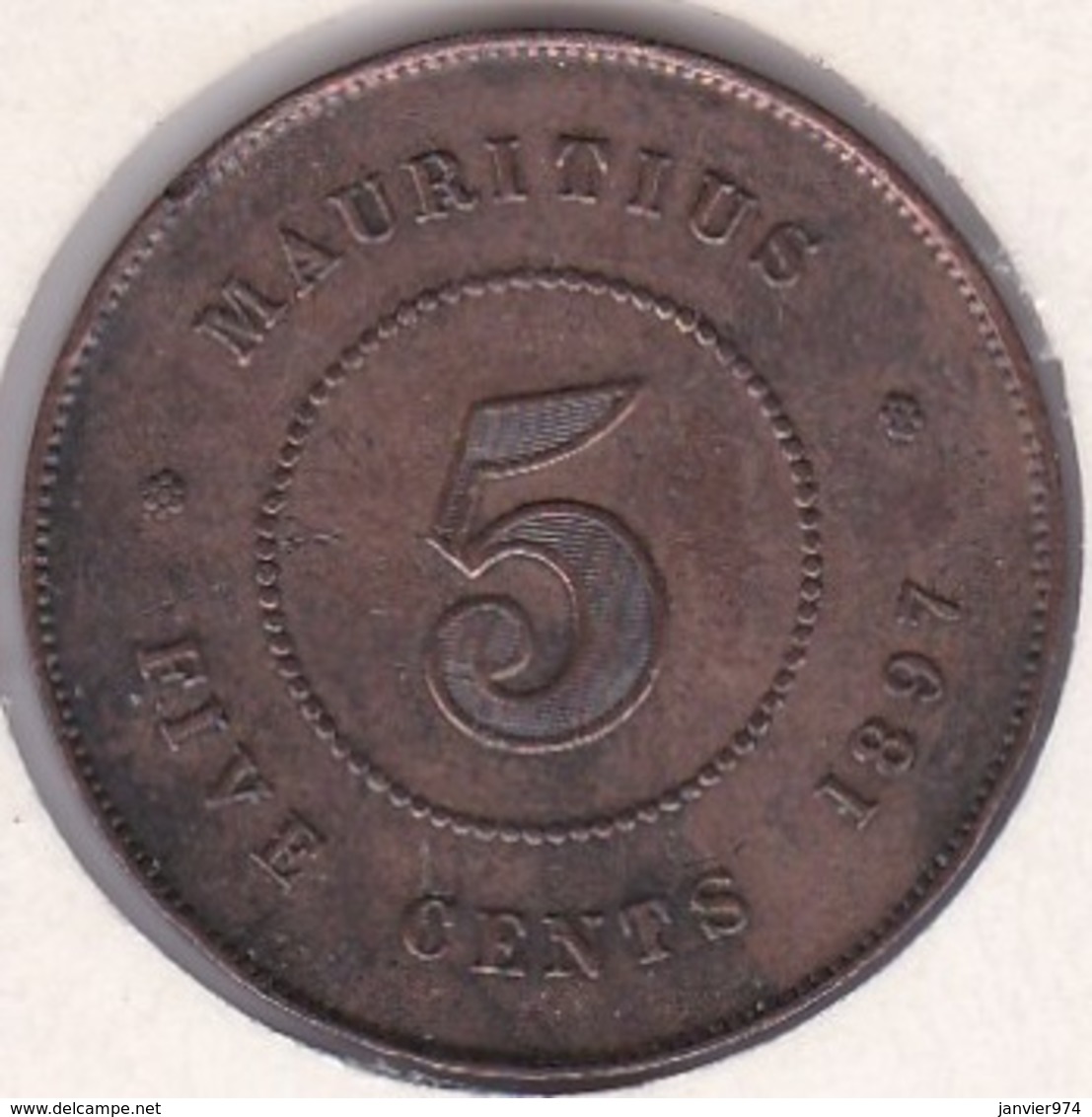 Ile Maurice , 5 Cents 1897 , Victoria - Maurice