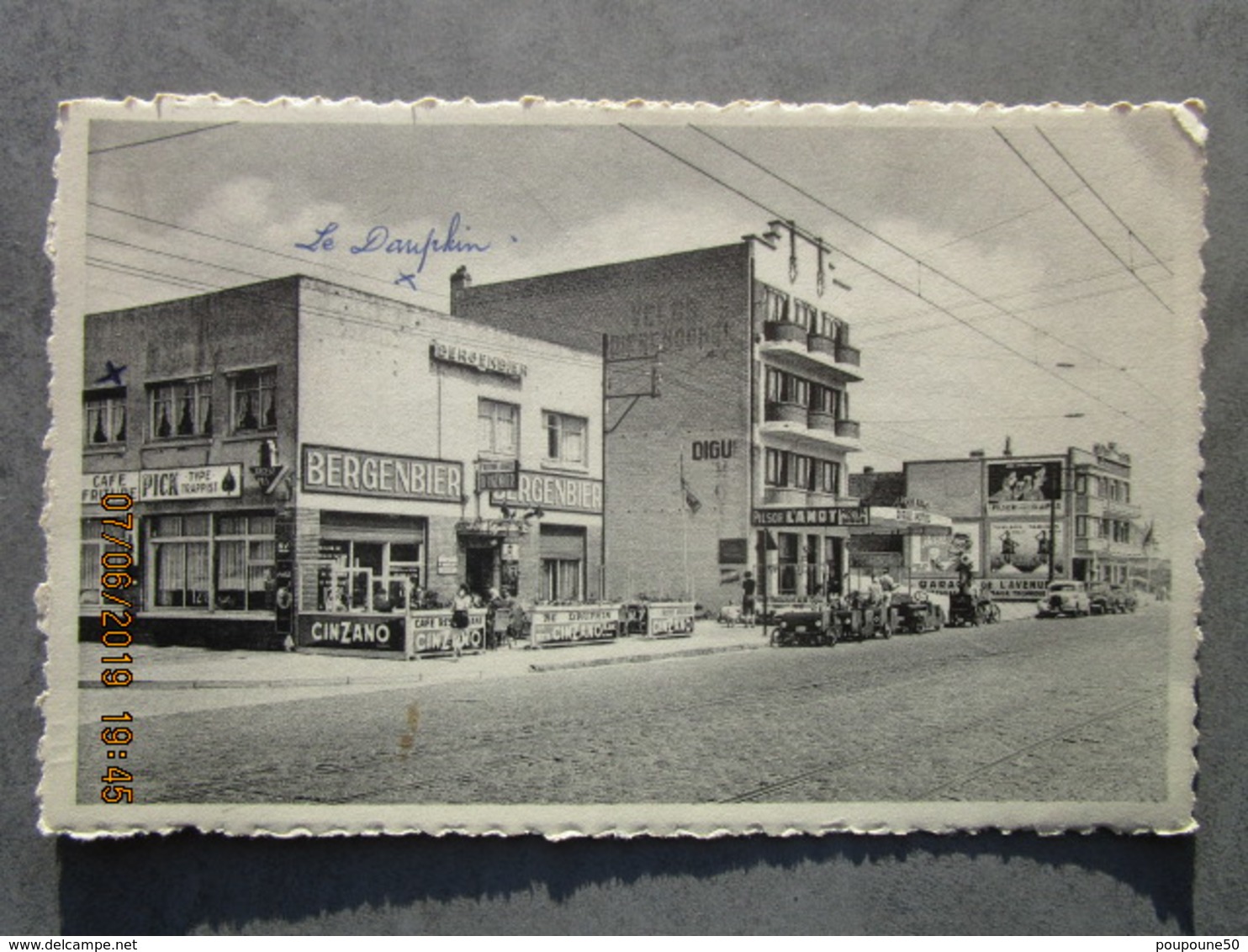 CP Belgique OOSTDUINKERKE  Les Bains  - Boulevard Albert 1er , Café Friture ,  Bergenbier  Cinzano , Pick Type Trapist - Oostduinkerke