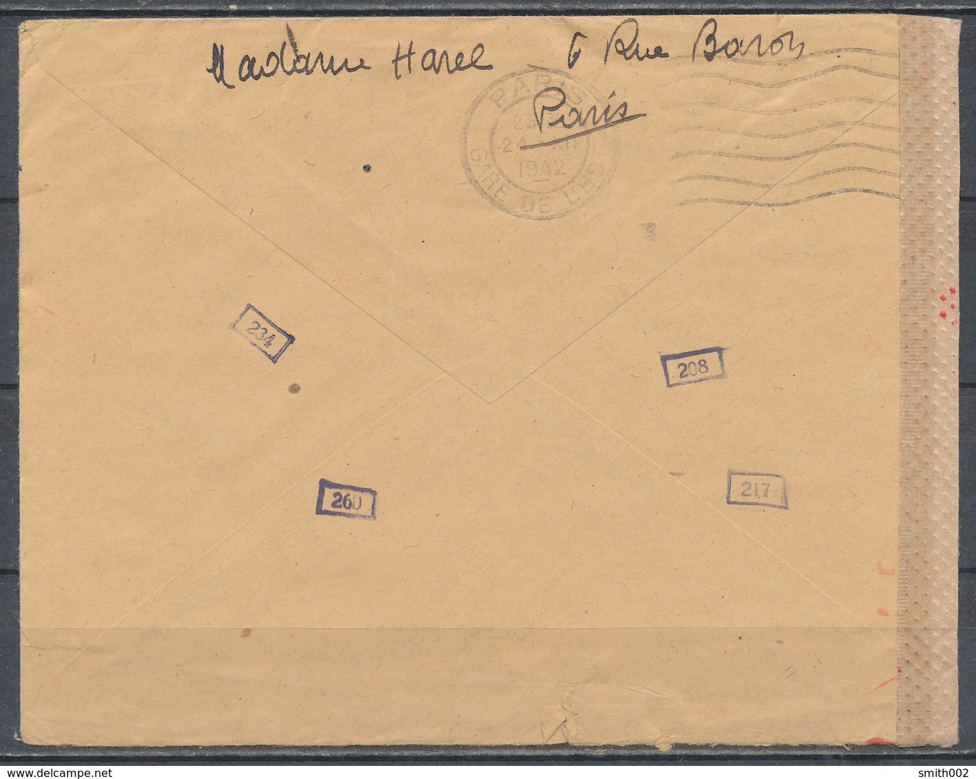 FRANCE - 24.12.1942, Cover From PARIS To HALLENDORF, Lager 25, Germany, Censored - 1921-1960: Période Moderne