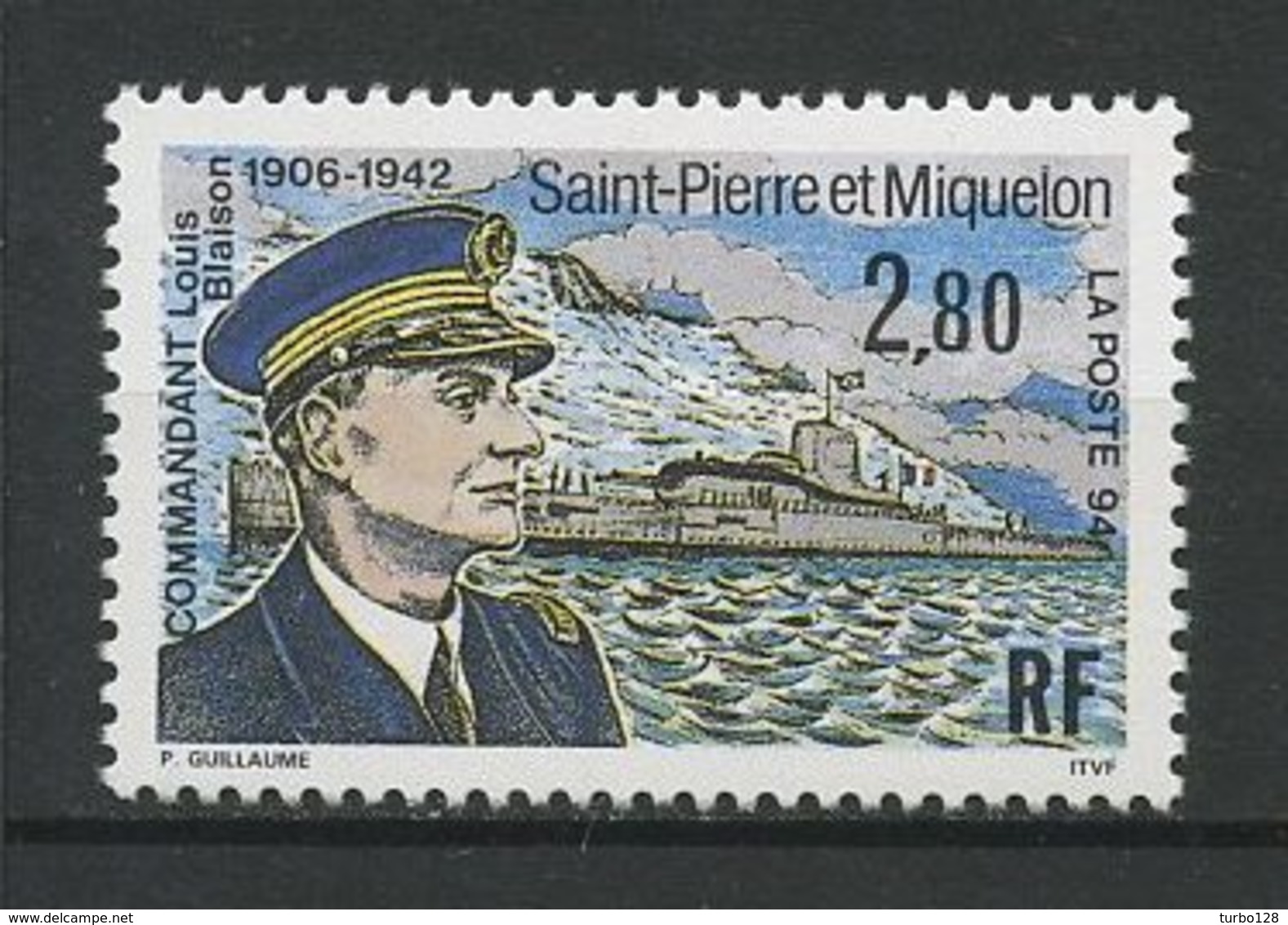 SPM MIQUELON 1994  N° 592 ** Neuf MNH Superbe C 1.65 €  Louis Blaison Bateaux Sous Marin Submersible Transports - Neufs