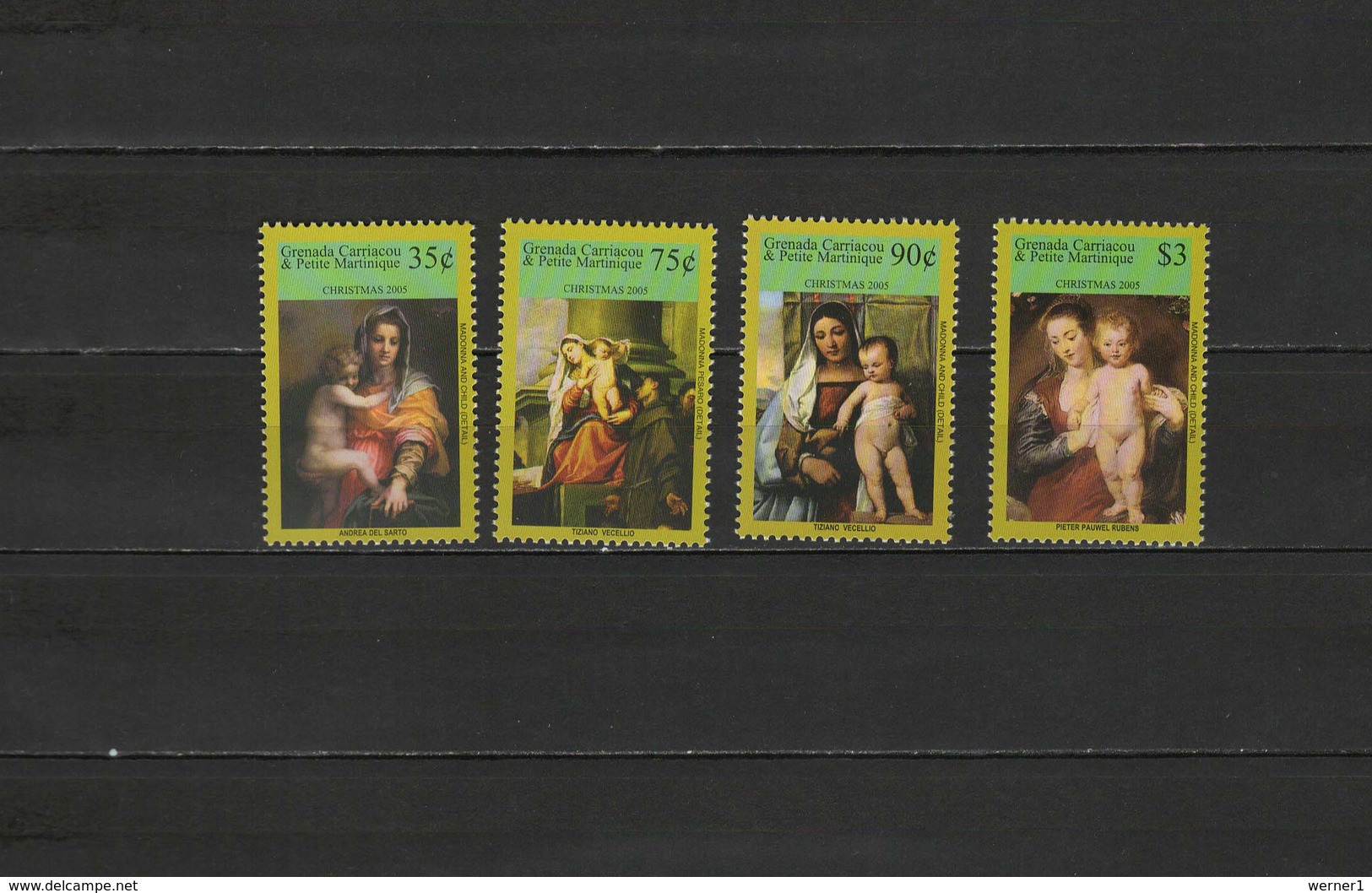 Grenada - Grenadines 2005 Paintings Titian - Tiziano Etc., Christmas Set Of 4 MNH - Otros & Sin Clasificación