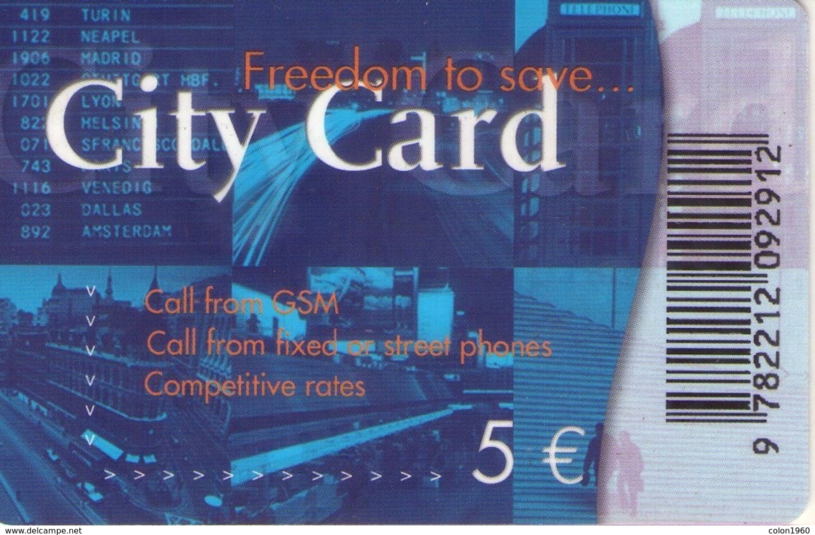 LUXEMBURGO. LU-PRE-CYC-0001Bb. CITY CARD. Freedom To Save... (091) - Luxemburgo