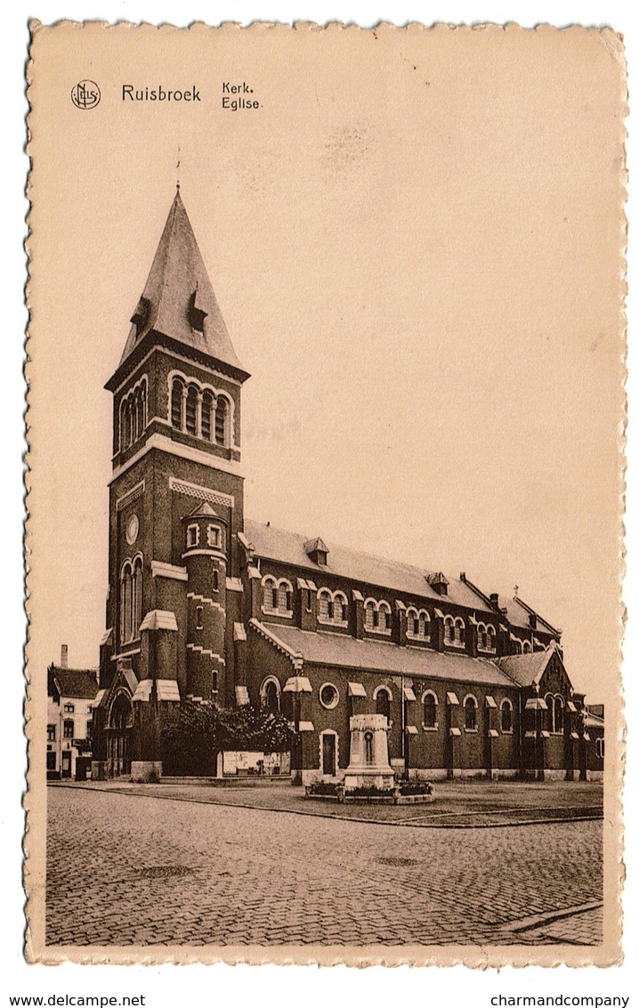 Ruisbroek - Kerk / Eglise - Circulée - Uitg. P. Roosens-Pornel - 2 Scans - Andere & Zonder Classificatie