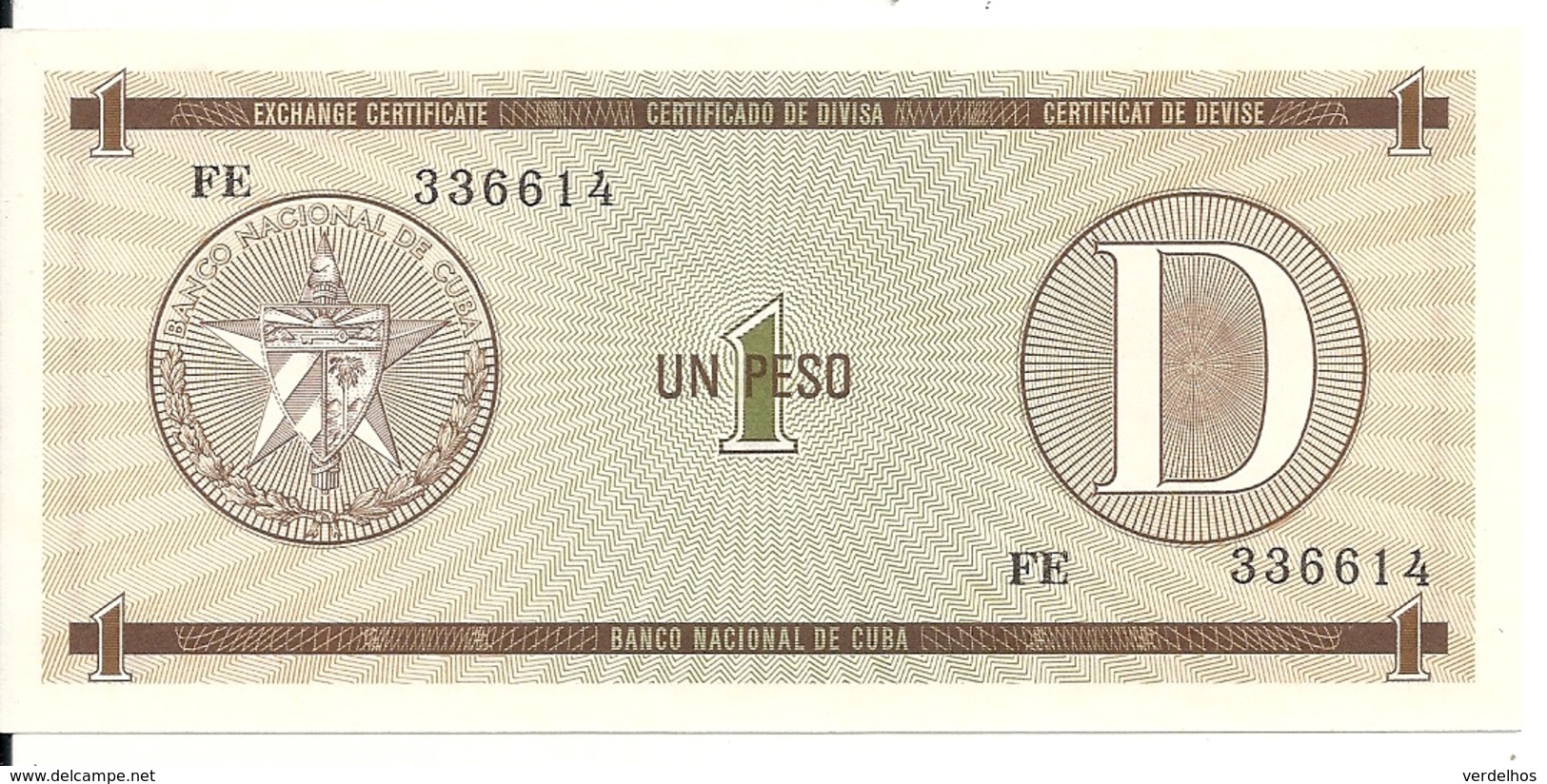 CUBA 1 PESO ND1985 UNC P FX32 - Kuba