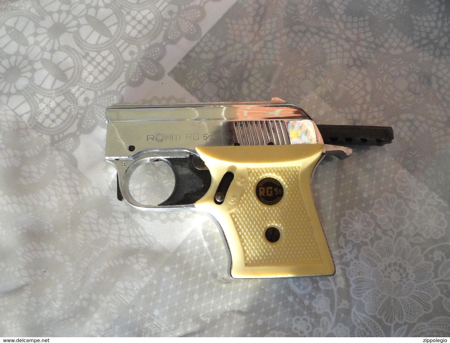 Pistolet D'alarme Chromé Rohm RG5s Années 60 - Sammlerwaffen