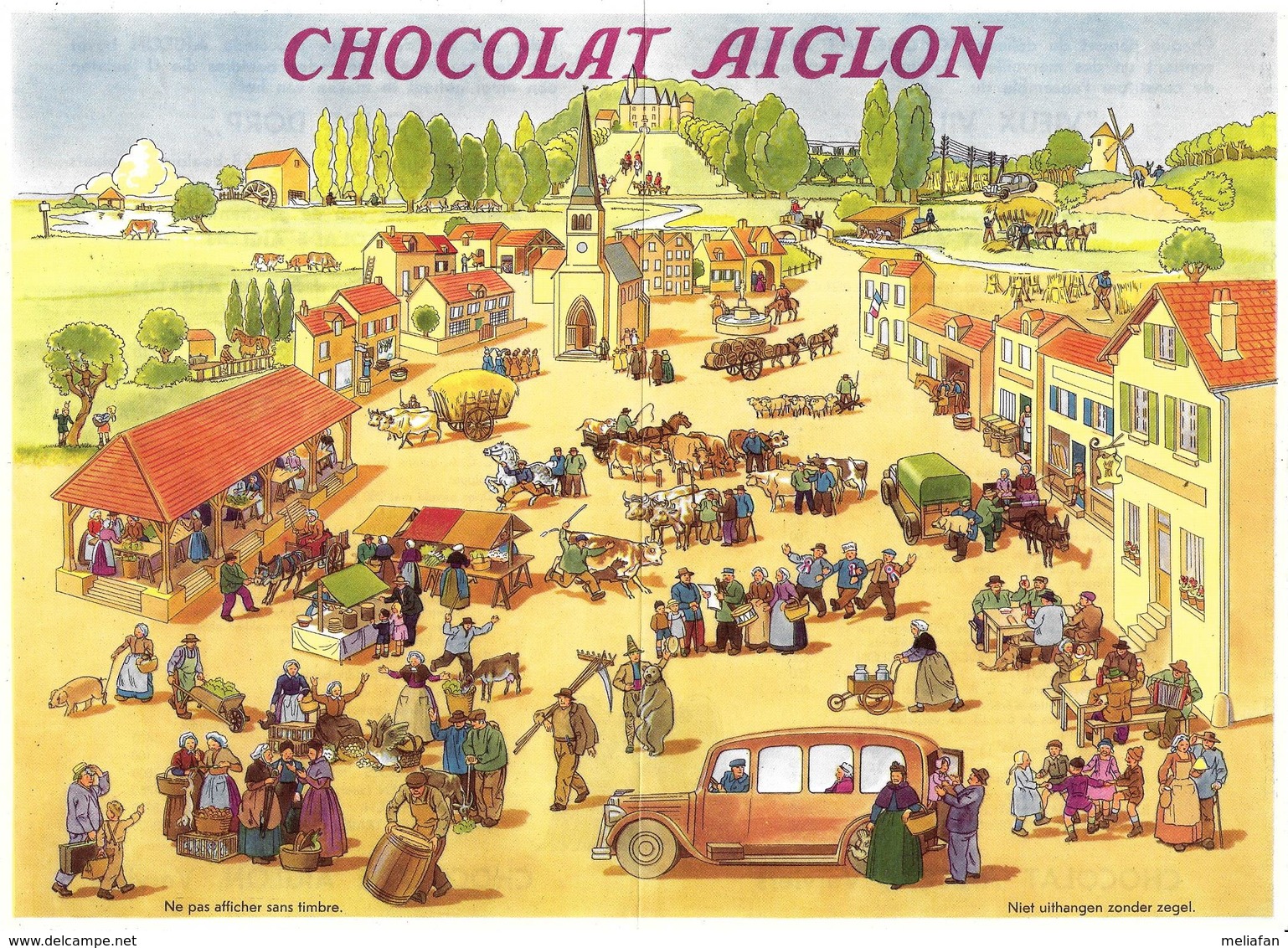 AX95 - MINI POSTER CHOCOLAT AIGLON - LE VILLAGE - Aiglon