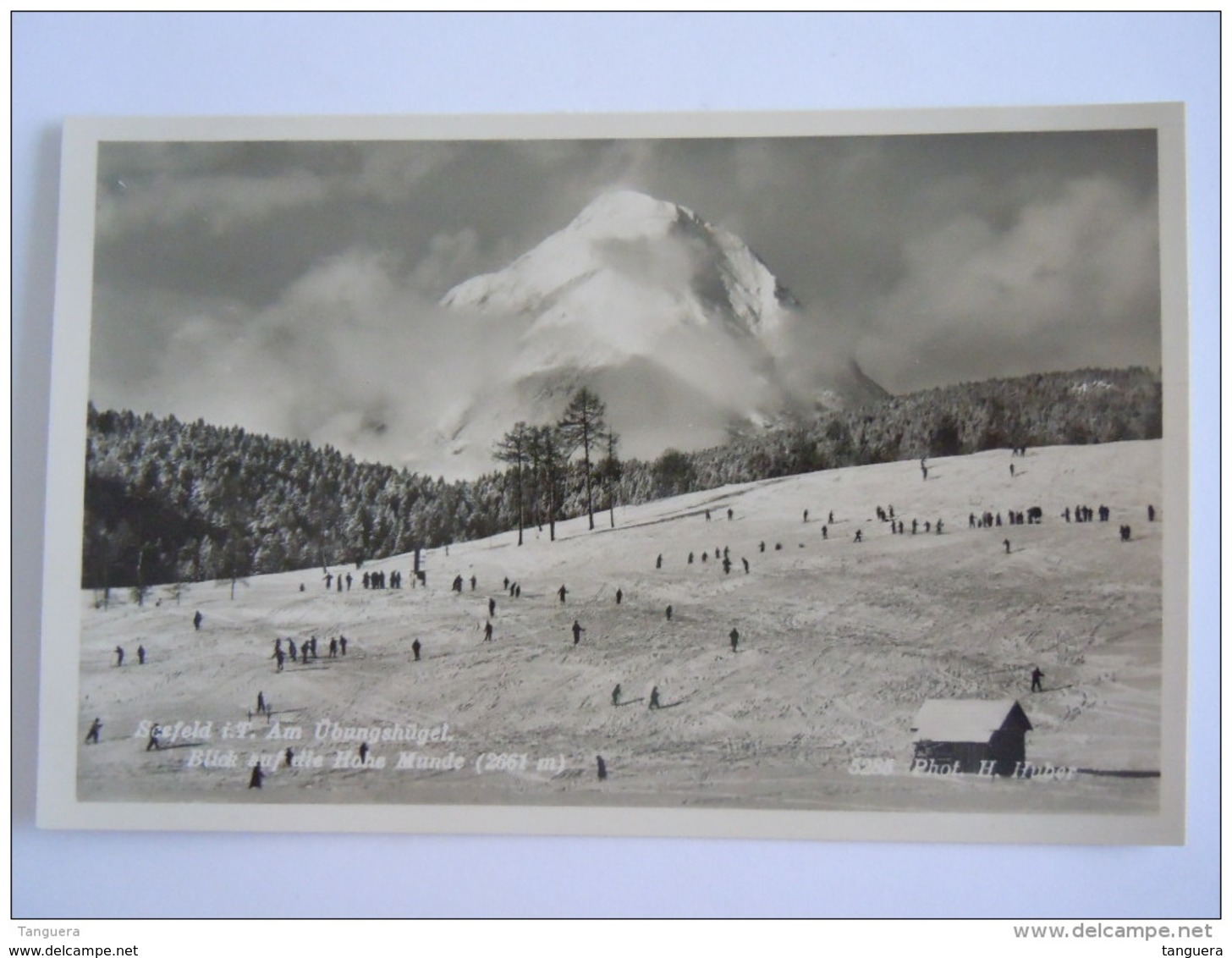 Cpsm Autriche Seefeld In Tirol Am Ubungshüget Blick Auf Die Hohe Munde Hans Huber 5286 - Seefeld