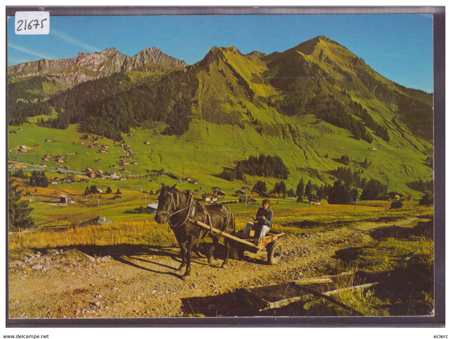 CARTE MODERNE - AU COL DES MOSSES - ATTELAGE - TB - Autres & Non Classés