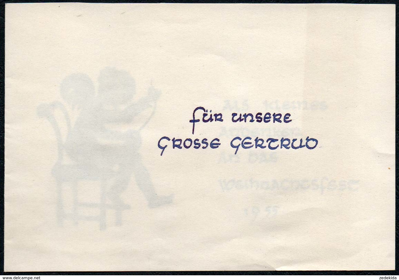 C6735 - Orig. Scherenschnitt Glückwunsch Klappkarte - Scherenschnitt - Silhouette