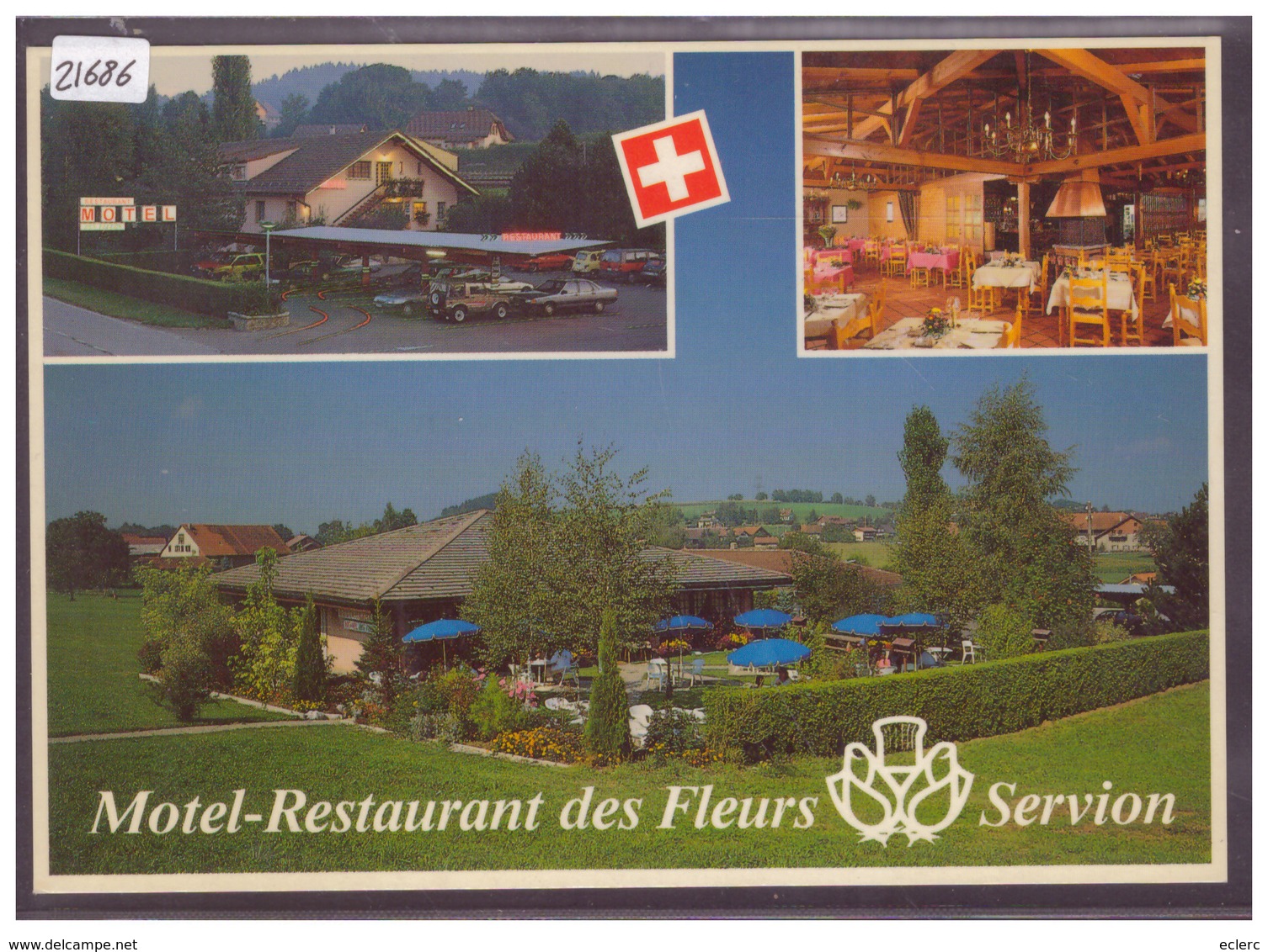 CARTE MODERNE - SERVION - MOTEL RESTAURANT DES FLEURS - TB - Servion