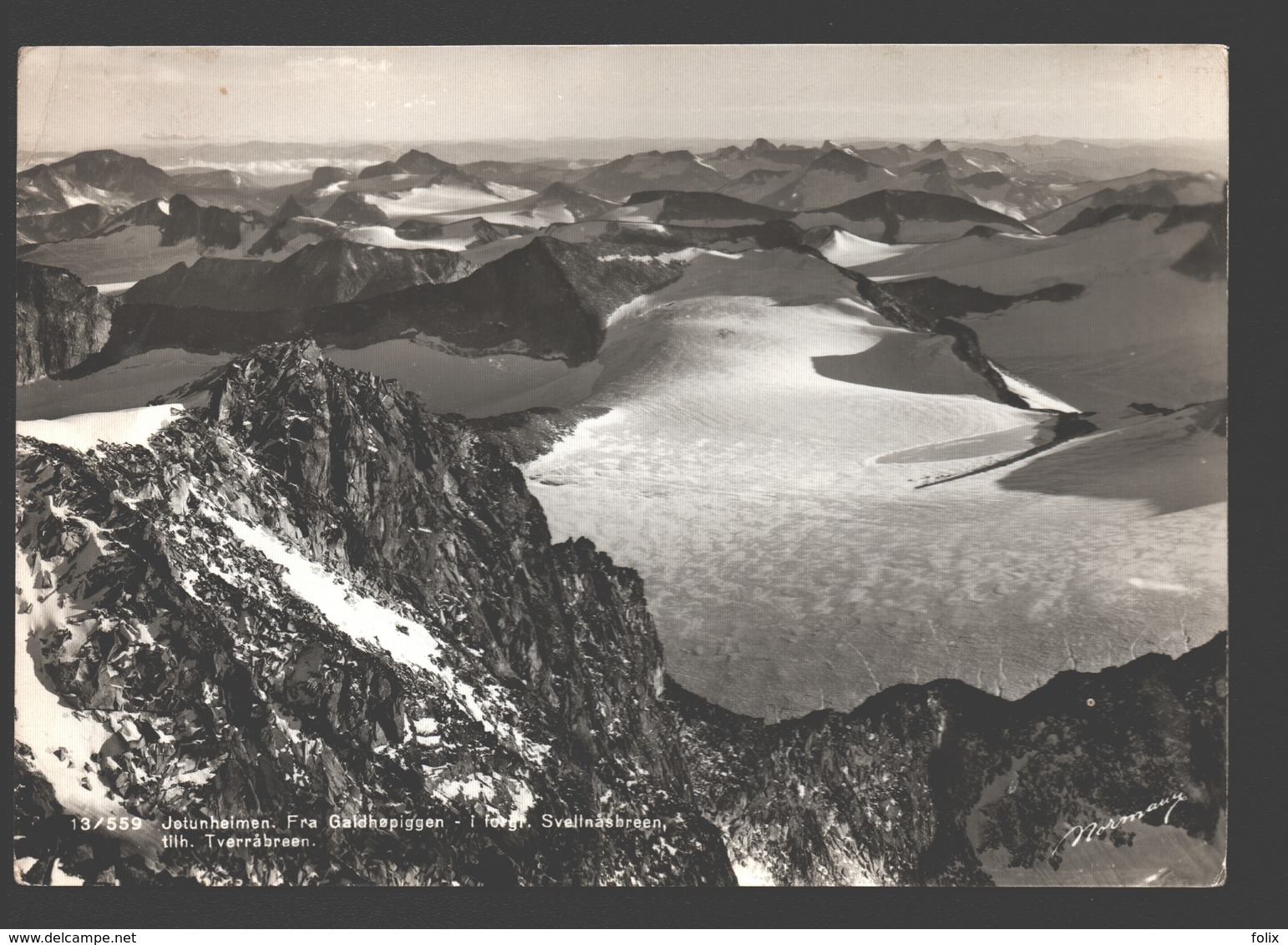 Jotunheimen - Fra Galdhøpiggen - Photo Card - Norvège