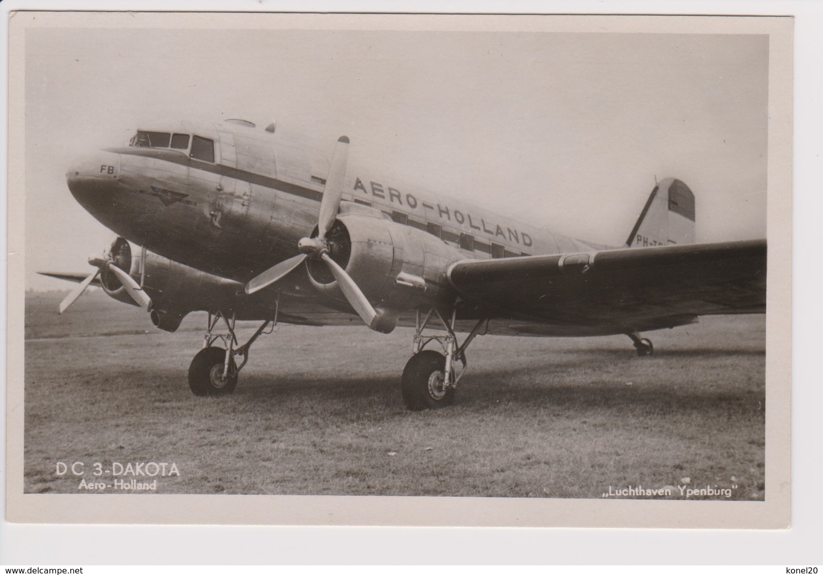 Vintage Rppc Douglas Dc-3 AERO-HOLLAND Ph-TFB Klm Aircraft - 1919-1938: Between Wars