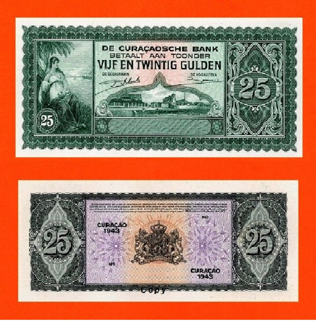 CURCAO 25 Gulden 1963 - Sonstige – Ozeanien