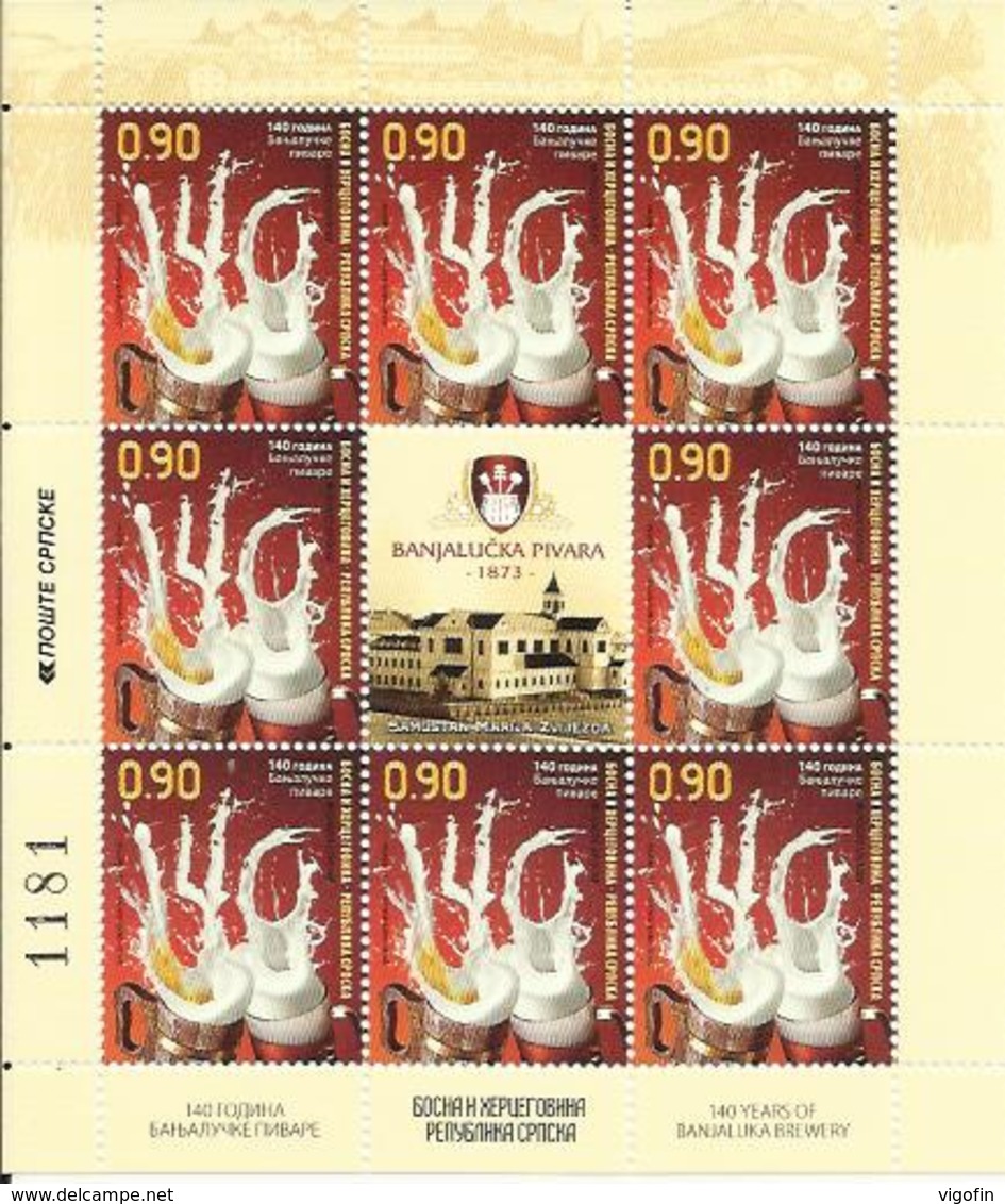 BHRS 2013-591 BREWERY BANJA LUKA, BOSNA AND HERZEGOVINA - R.SRPSKA, MS, MNH - Bières