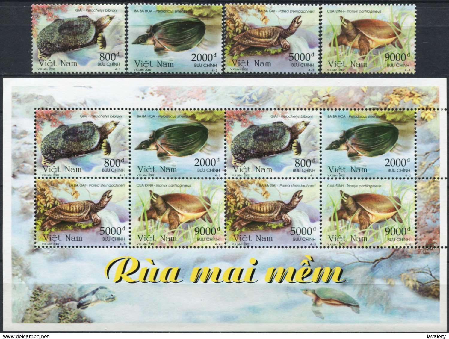 VIETNAM 2002 Turtles Reptiles Animals Fauna MNH - Tortues