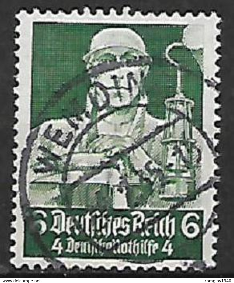 GERMANIA REICH TERZO REICH 1934 SOCCORSO INVERNALE UNIF. 516 USATO VF - Gebruikt