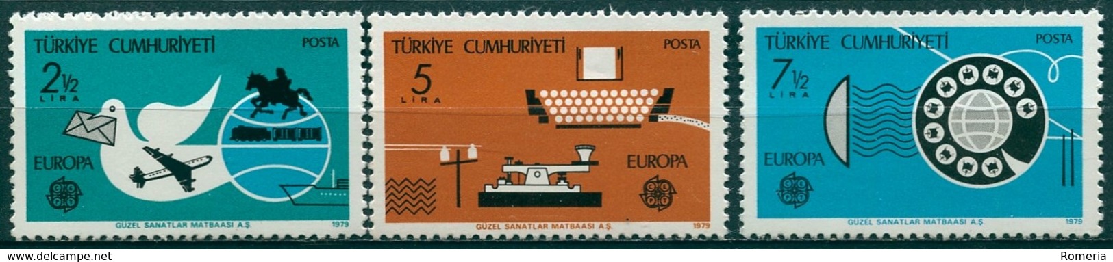 Turquie - 1979 - Yt 2246/2248 - Europa - Histoire Des P.T.T. - ** - Ungebraucht