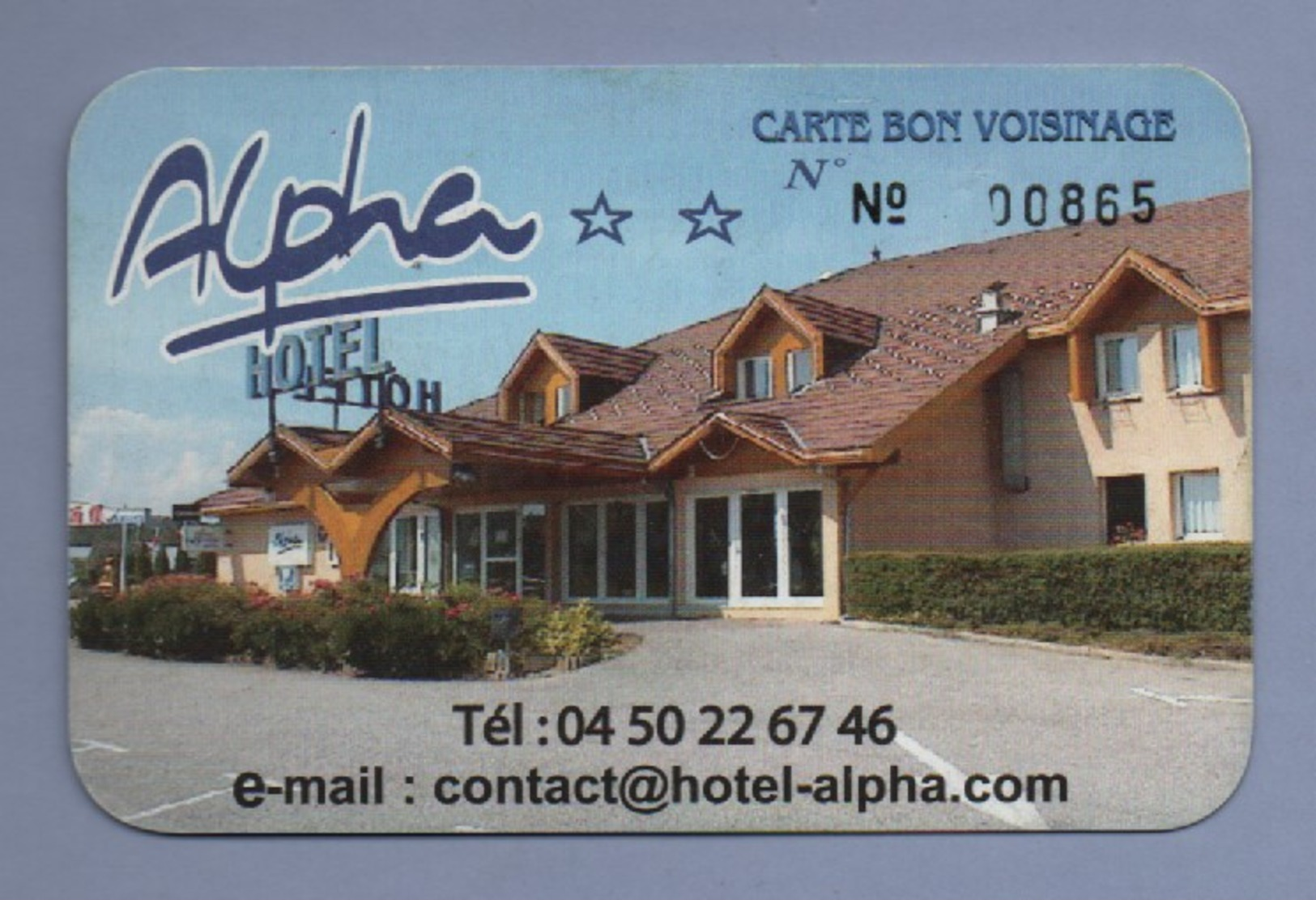 74 - HOTEL ALPHA 74330 EPAGNY  - CARTE DE VISITE - Cartes De Visite