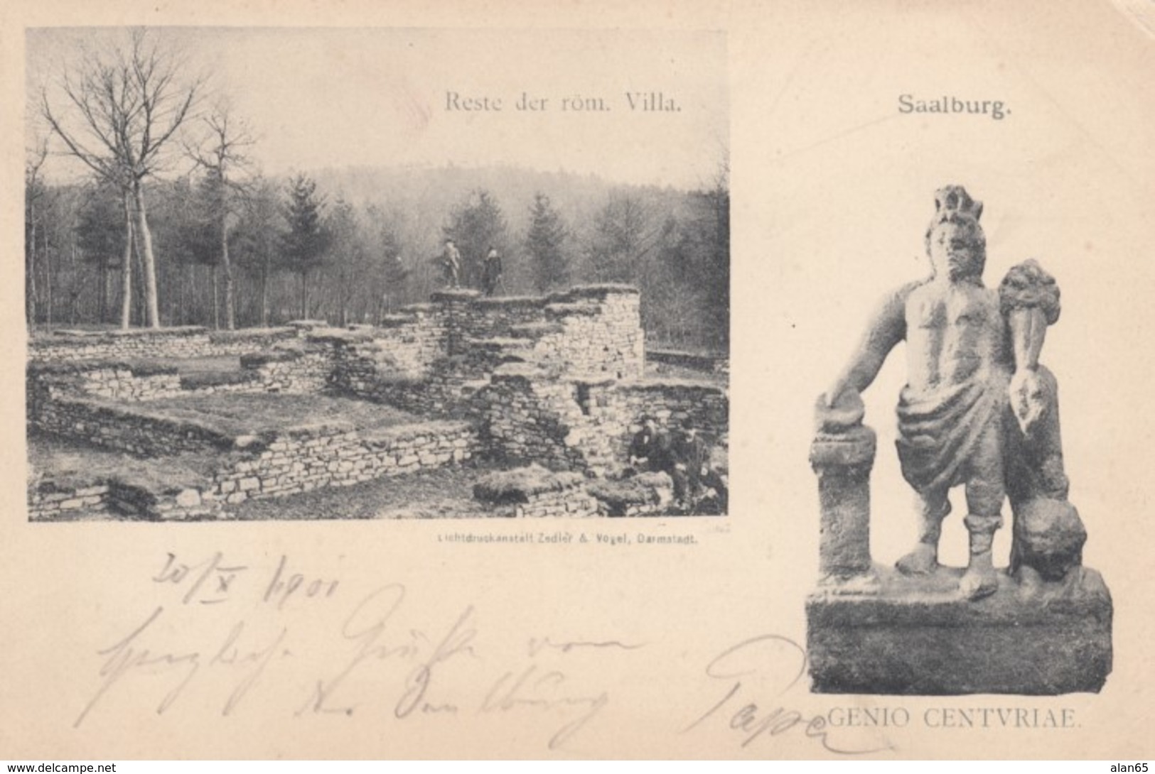 Saalburg Hesse Germany, Old Roman Ruins, C1900s Vintage Postcard - Saalburg