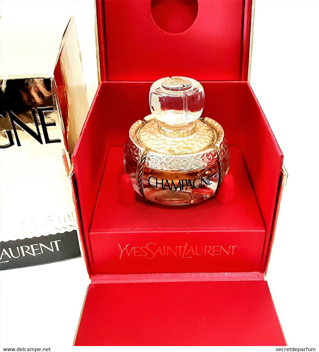 Miniatures De Parfum Flacon CHAMPAGNE De Yves Saint Laurent  YSL 7.5 Ml PARFUM  + Boite +  Sur Boite - Women