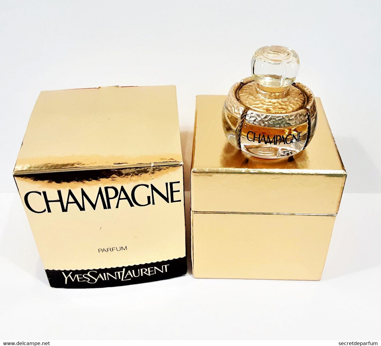 Miniatures De Parfum Flacon CHAMPAGNE De Yves Saint Laurent  YSL 7.5 Ml PARFUM  + Boite +  Sur Boite - Femme