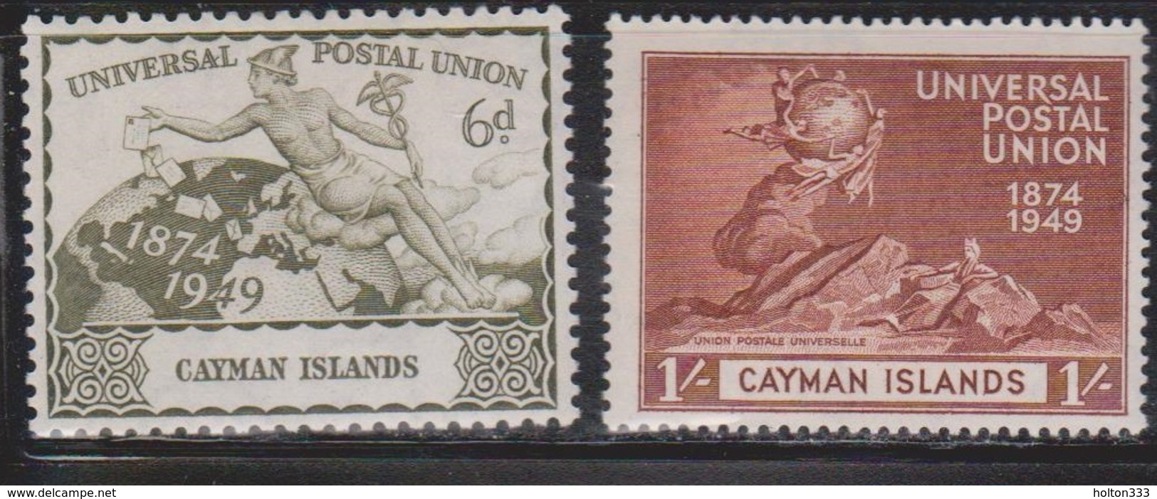 CAYMAN ISLANDS Scott # 120-1 MH - KGVI UPU Issue 1949 - Kaimaninseln