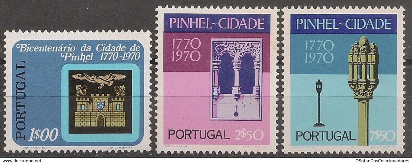 Portugal 1972 - Série Completa Pinhel A Cidade 1149 A 1151 - Set Complete Anniversary Of City Pinhel - Mint MNH** Neuf - Neufs