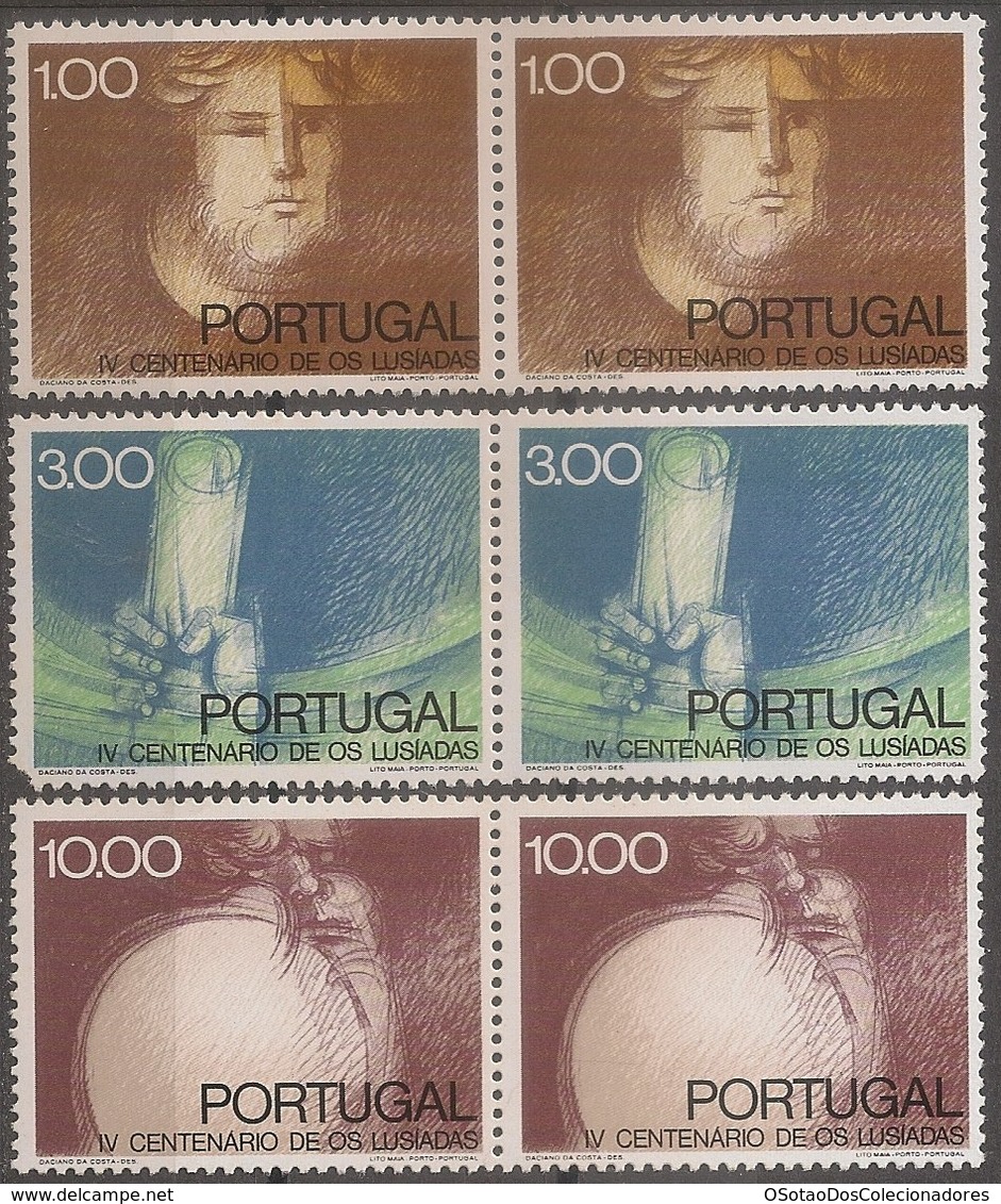 Portugal 1972 - Dupla Série Completa Publicação Lusiadas 1175 A 1177 - Set Complete Epos Os Lusiadas - Mint MNH** Neuf - Neufs