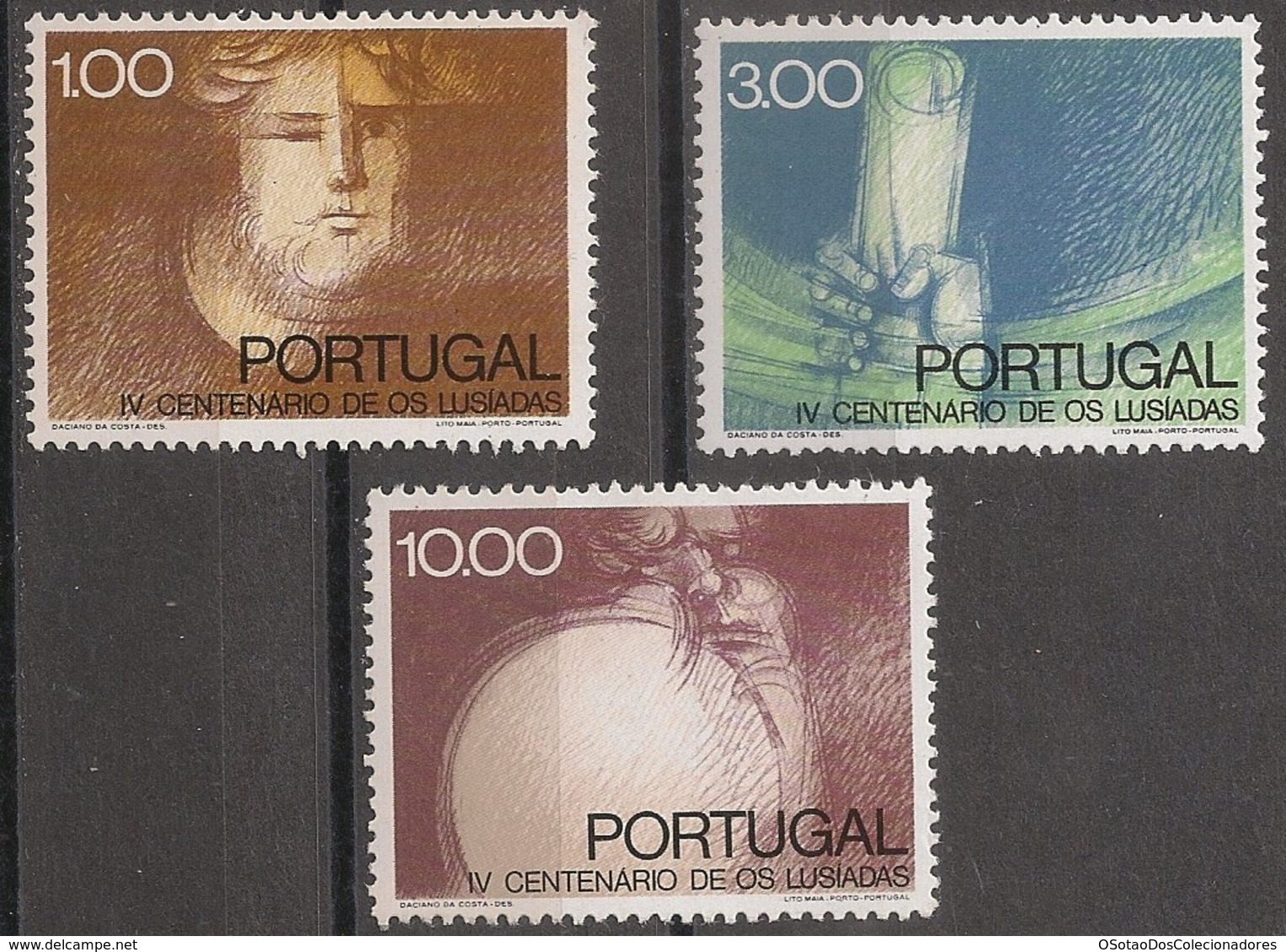 Portugal 1972 - Série Completa Publicação Lusiadas 1175 A 1177 - Set Complete Epos Os Lusiadas  - Mint MNH** Neuf - Neufs