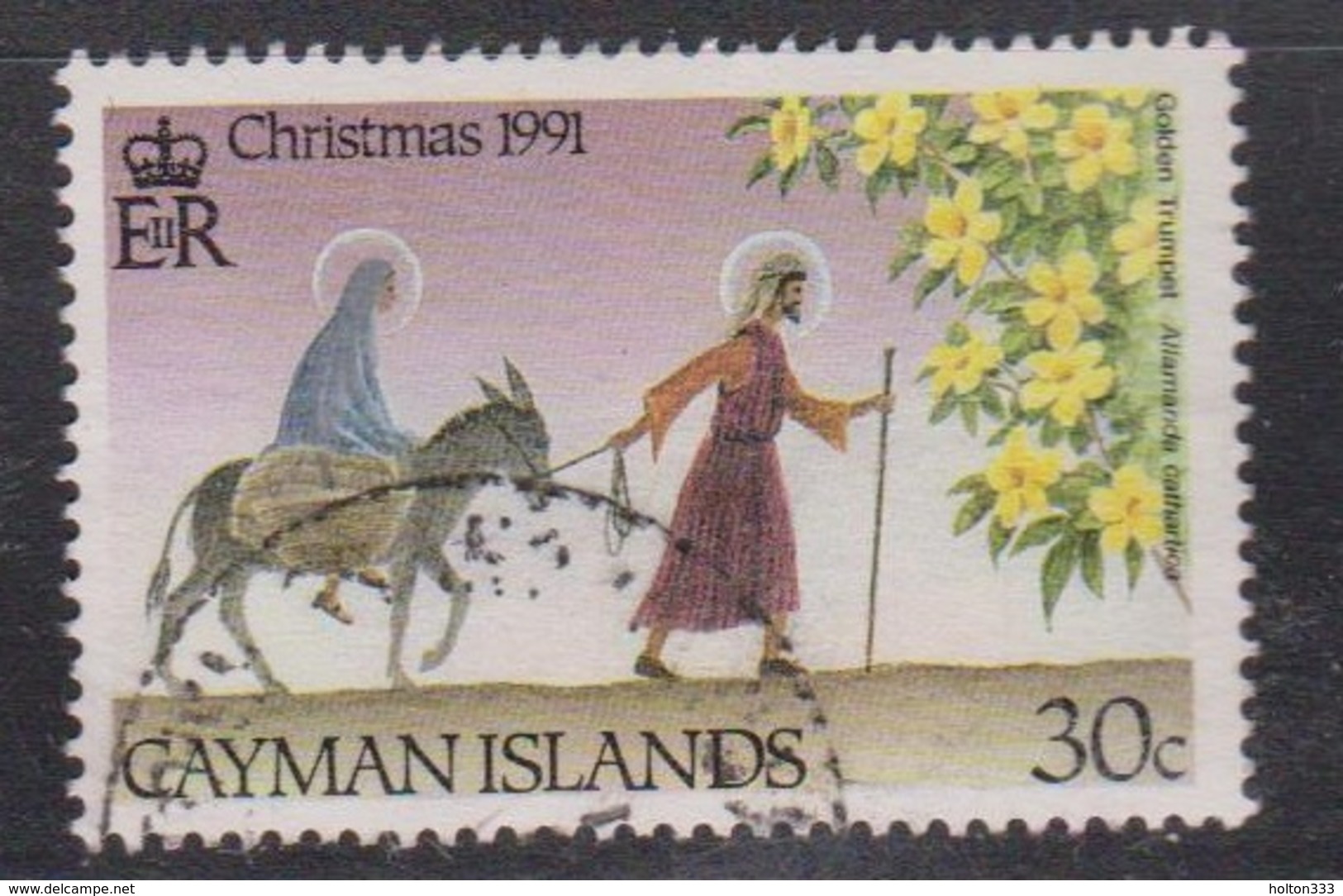 CAYMAN ISLANDS Scott # 633 Used - Christmas 1991 - Cayman Islands