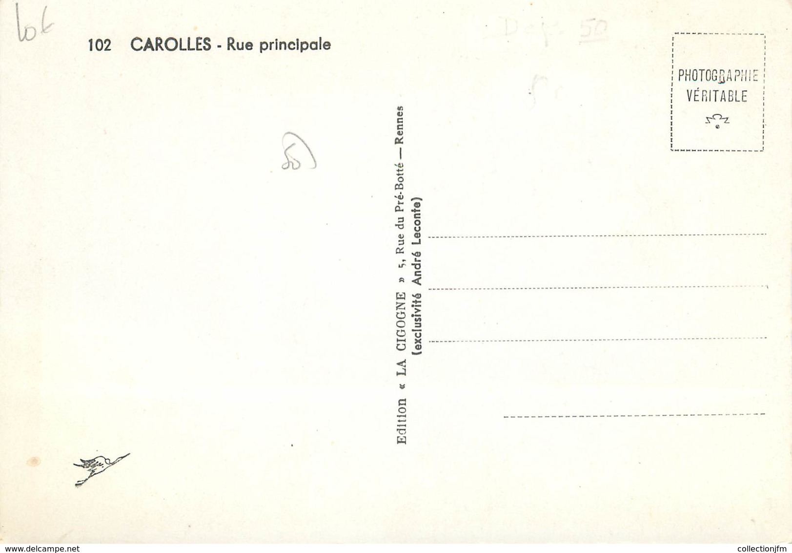 / CPSM FRANCE 50 "Carolles, Rue Principale" - Other & Unclassified