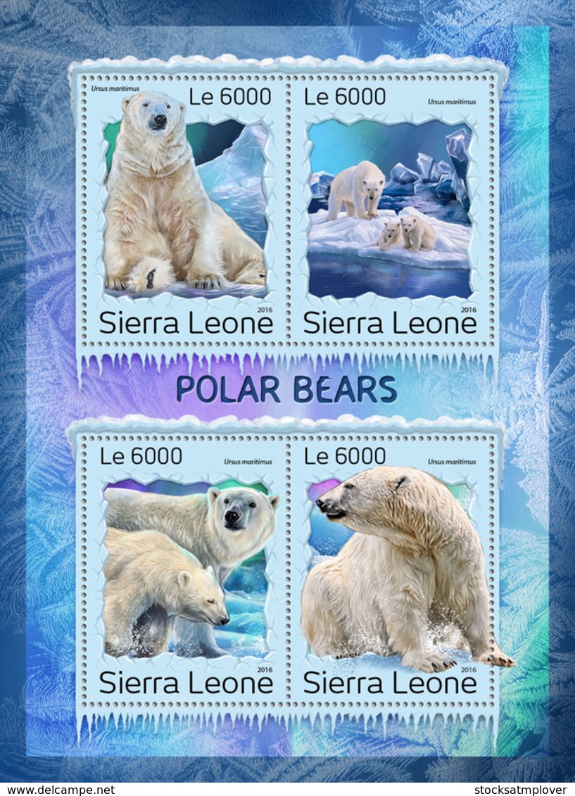 Sierra Leone 2016 Fauna  Polar Bears - Sierra Leone (1961-...)