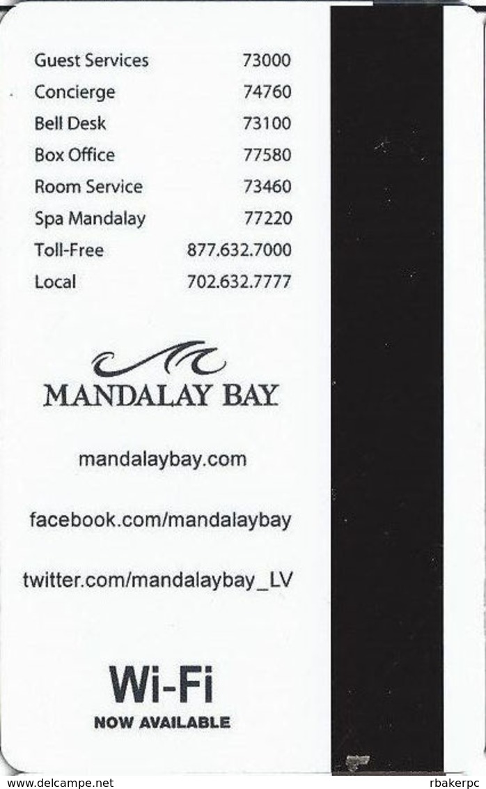 Mandalay Bay Casino - Las Vegas NV - Hotel Room Key Card - Cartes D'hotel