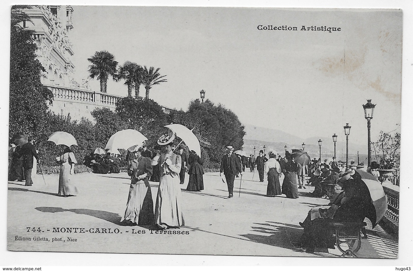 MONTE CARLO - N° 744 - LES TERRASSES AVEC PERSONNAGES - CPA NON VOYAGEE - Les Terrasses