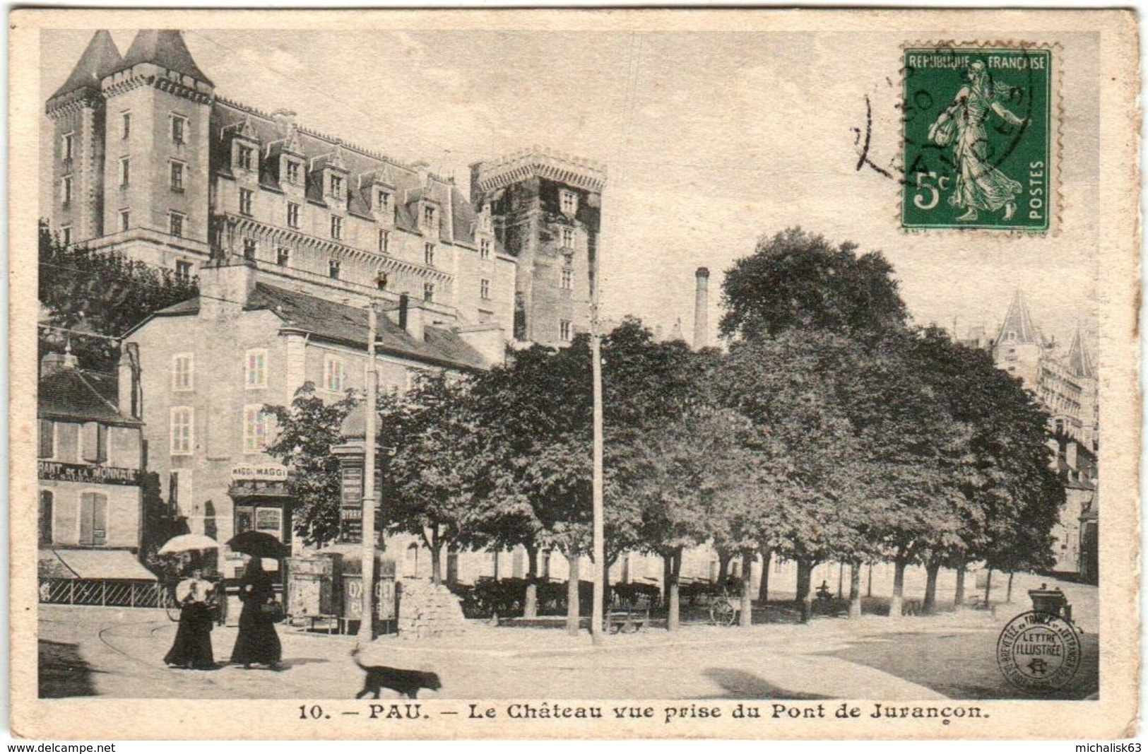 41ig 1835 CPA - PAU - LE CHATEAU VUE PRISE DU PONT DE JURANCON - Pau