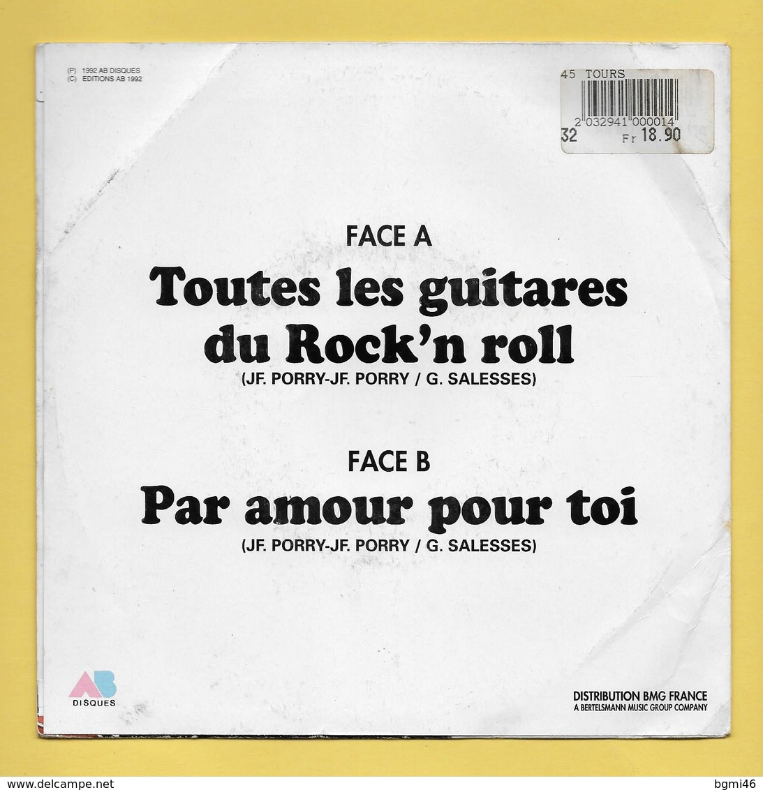 Disque Vinyle 45 Tours : DOROTHEE :  TOUTES LES GUITARES DU ROCK'N ROLL..Scan B  : Voir 2 Scans - Other & Unclassified