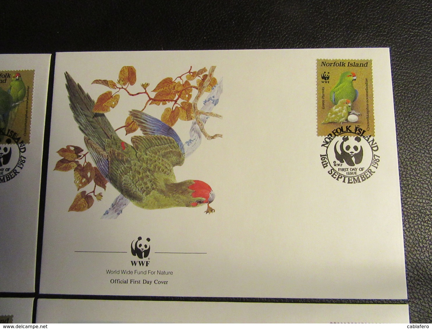 NORFOLK ISLAND - 1987 - WWF - PROTEZIONE DEGLI UCCELLI - BIRDS - 4 BUSTE FDC - Norfolk Island