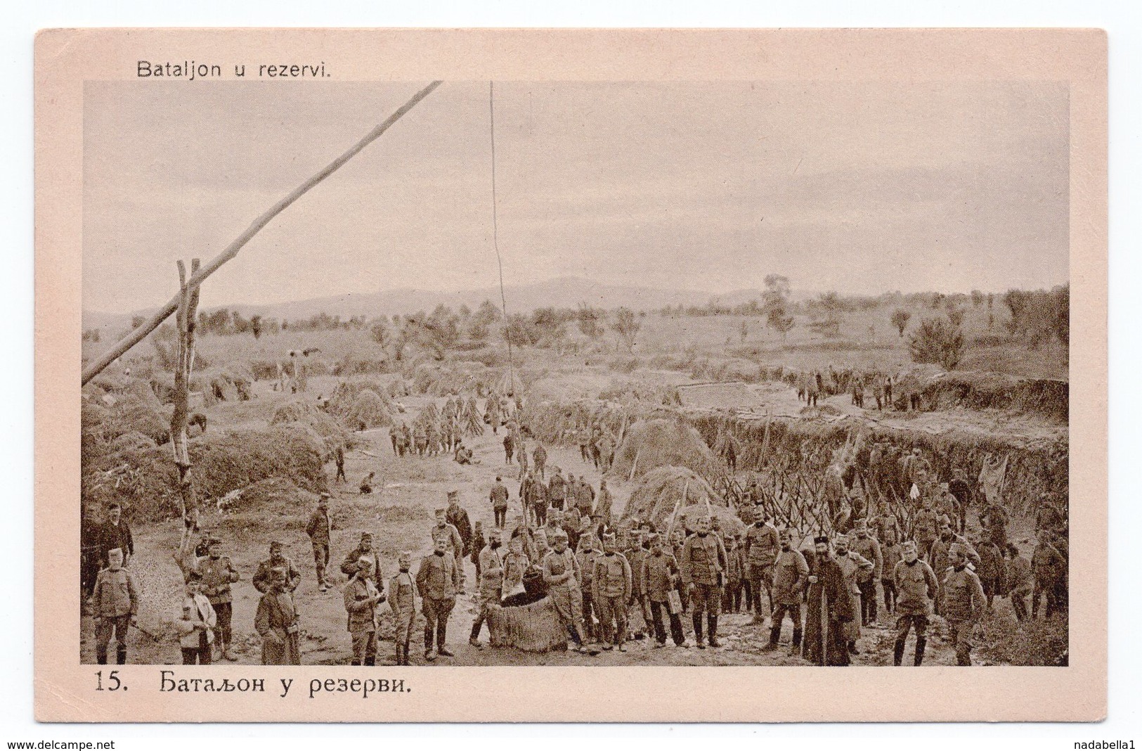 1920s KINGDOM OF SHS, FROM WWI WAR ALBUM OF MAJOR ANDRA POPOVIC, NO15, BATALION IN REZERVE,, MORAVA DIVISION, - Yugoslavia