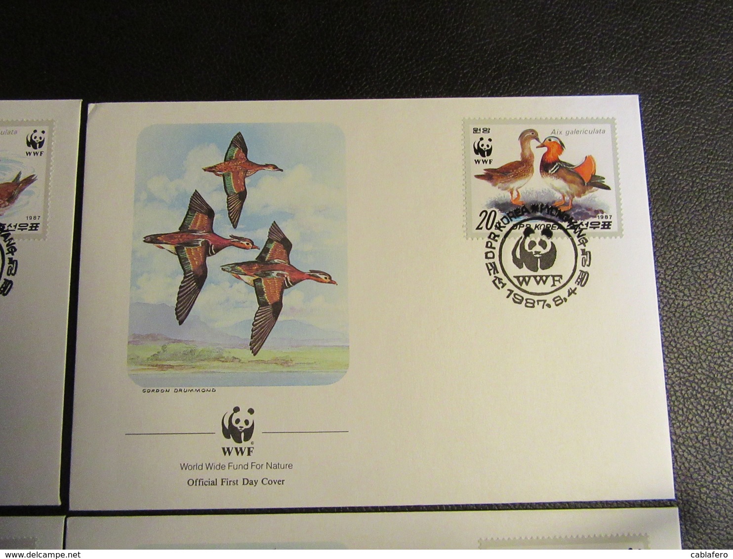 COREA DEL NORD - 1987 - WWF - PROTEZIONE DEGLI UCCELLI - BIRDS - 4 BUSTE FDC - Corea Del Nord