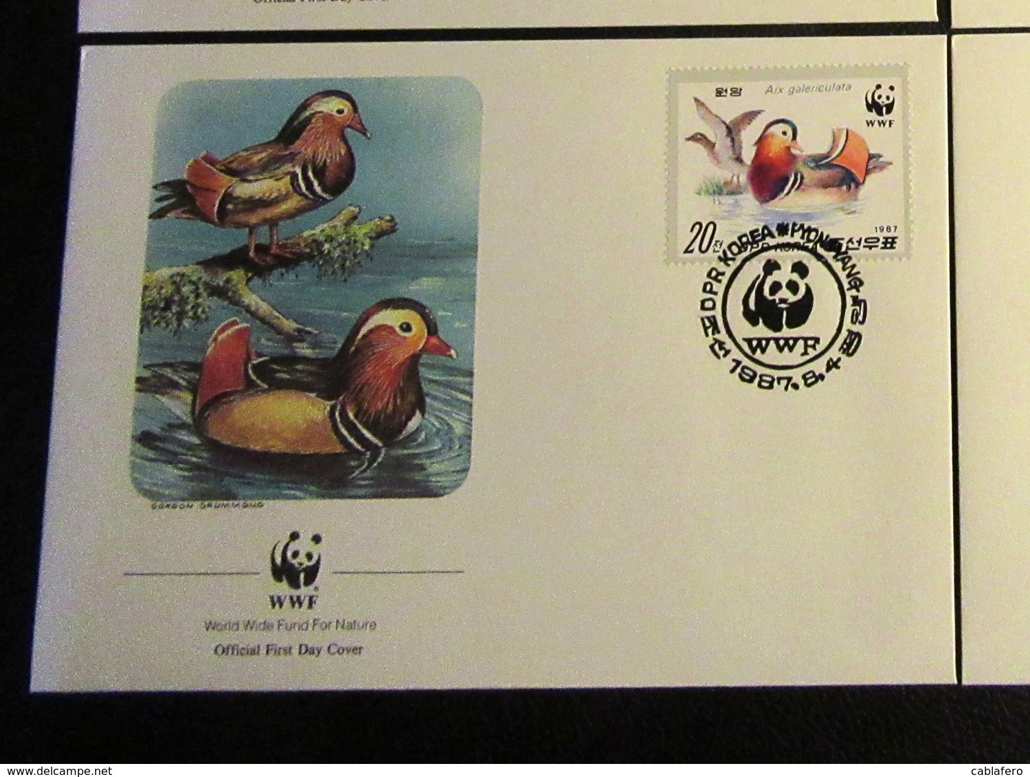 COREA DEL NORD - 1987 - WWF - PROTEZIONE DEGLI UCCELLI - BIRDS - 4 BUSTE FDC - Corea Del Nord