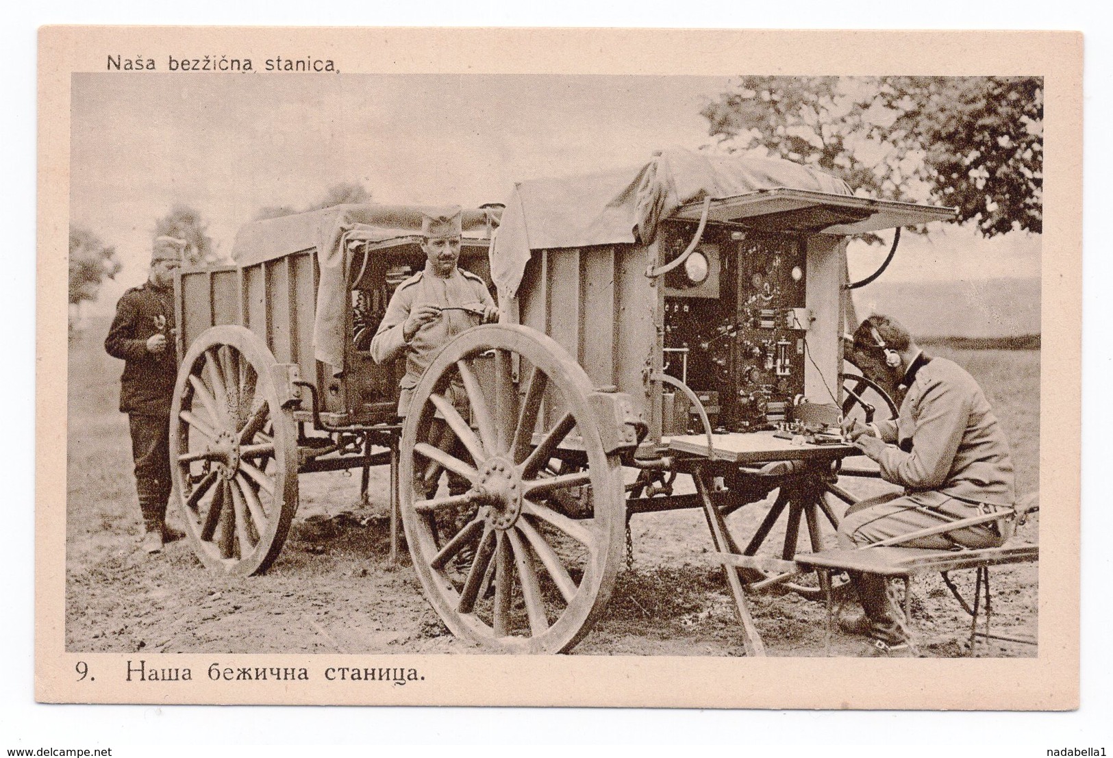 1920s KINGDOM OF SHS, FROM WWI WAR ALBUM OF MAJOR ANDRA POPOVIC, NO9, WIRELESS STATION - Yugoslavia