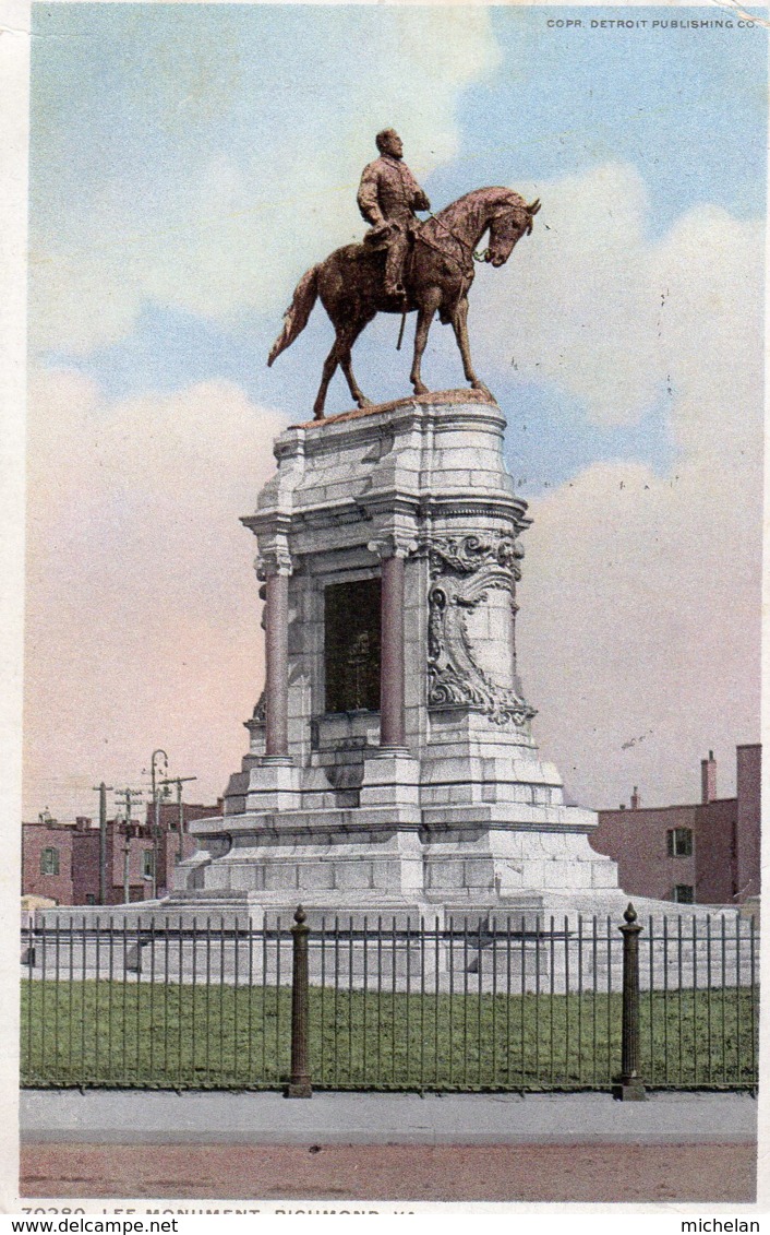 CPA   ETATS-UNIS---LEE MONUMENT---RICHMOND---1912 - Richmond