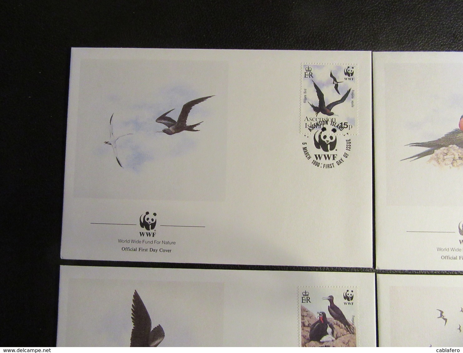 ASCENSION - 1990 - WWF - PROTEZIONE DEGLI UCCELLI - BIRDS - 4 BUSTE FDC - Ascensione