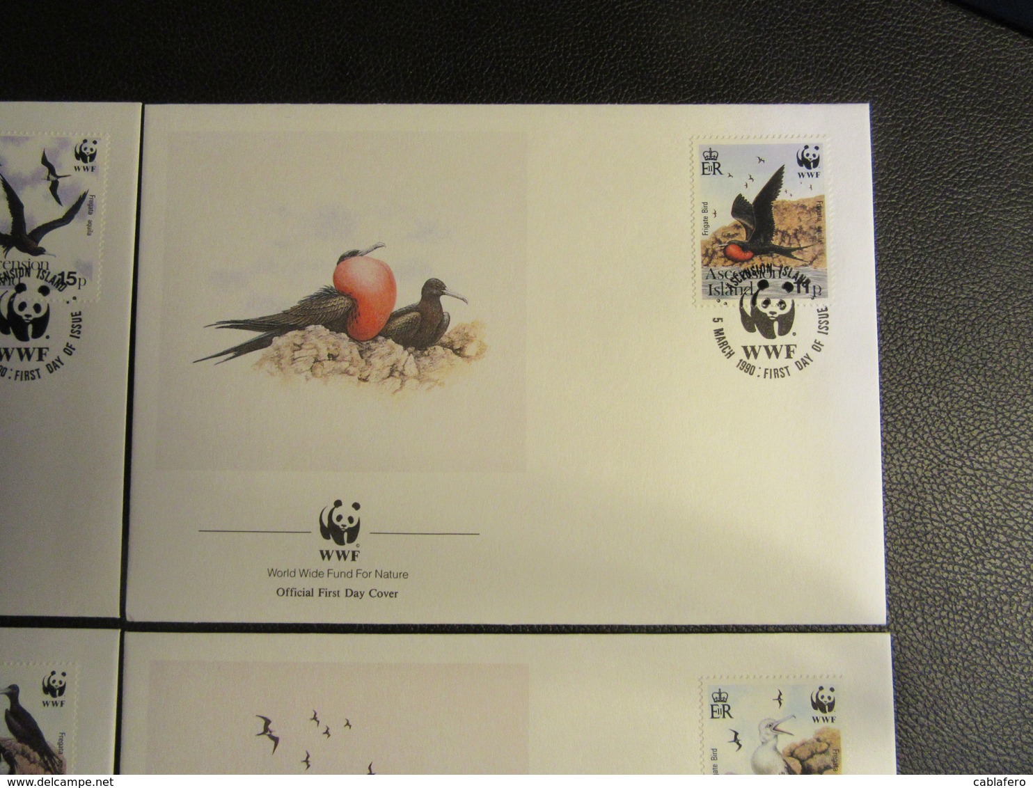 ASCENSION - 1990 - WWF - PROTEZIONE DEGLI UCCELLI - BIRDS - 4 BUSTE FDC - Ascensione