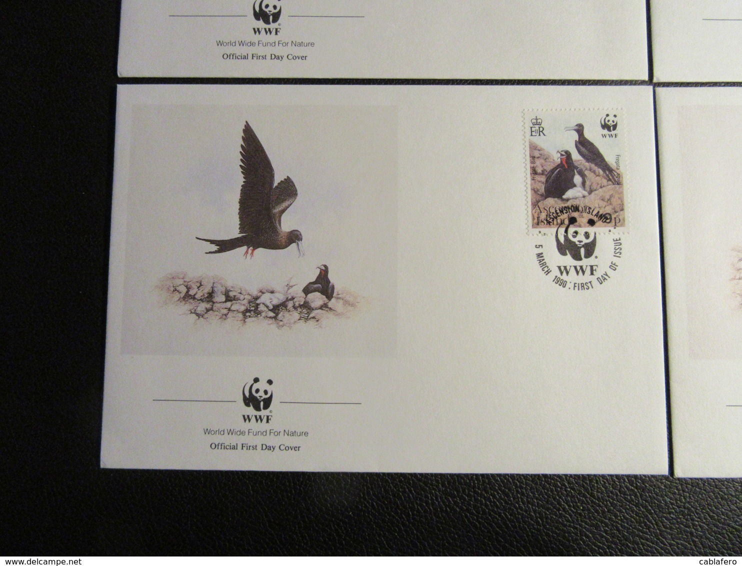 ASCENSION - 1990 - WWF - PROTEZIONE DEGLI UCCELLI - BIRDS - 4 BUSTE FDC - Ascensione