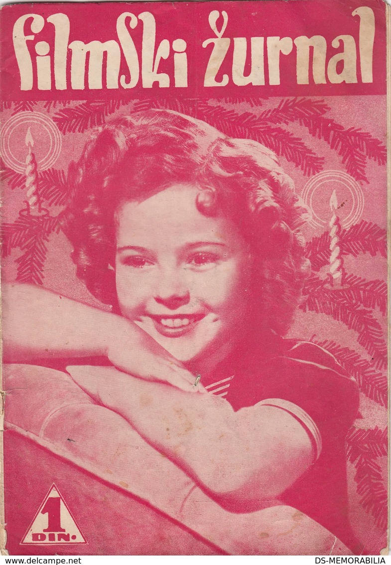 SHIRLEY TEMPLE FRONT COVER FILMSKI ZURNAL MAGAZINE YUGOSLAVIA 1939 - Magazines